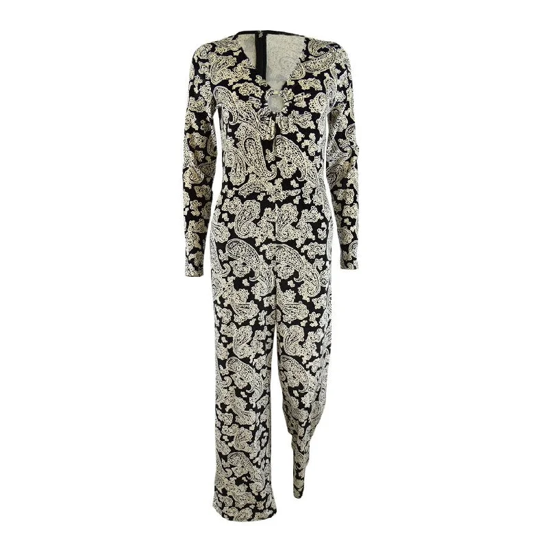 Mega Sale sleek dressMICHAEL Michael Kors Women's Paisley-Print Velvet Jumpsuit (S, Bone) Mega Sale sleek dressMICHAEL Michael Kors Women's Paisley-Print Velvet Jumpsuit (S, Bone)