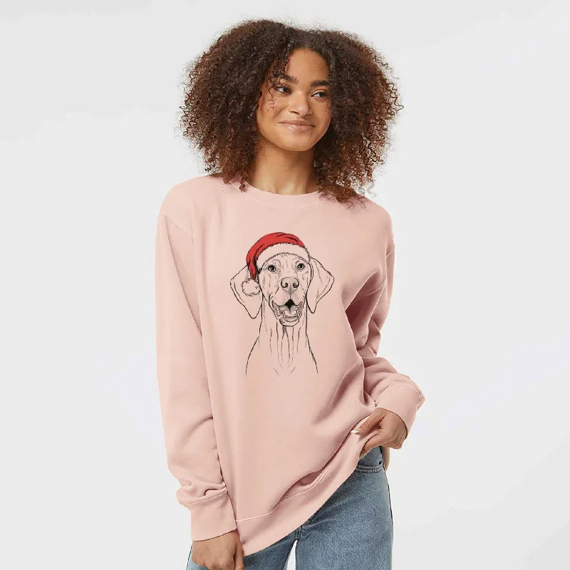 Seasonal Clearance urban activewear hoodieSanta Wesley the Vizsla - Unisex Pigment Dyed Crew Sweatshirt Seasonal Clearance urban activewear hoodieSanta Wesley the Vizsla - Unisex Pigment Dyed Crew Sweatshirt
