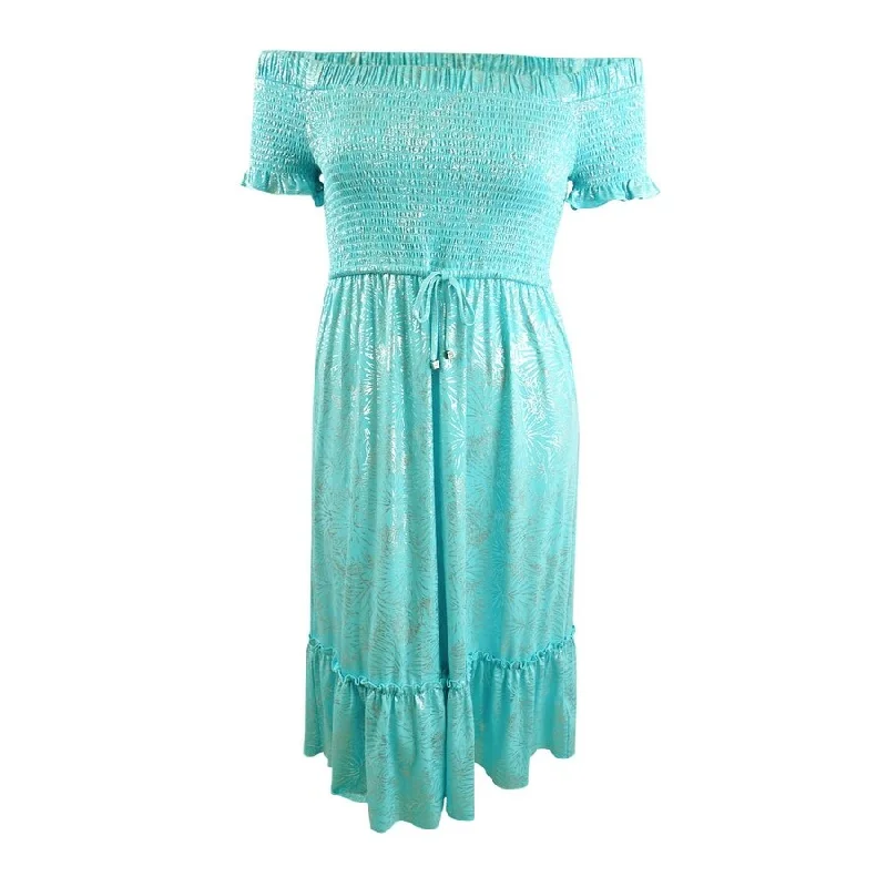 Special Promotion floral midi dressMICHAEL Michael Kors Women's Foil-Print Smocked Midi Dress (XS, Turquoise) Special Promotion floral midi dressMICHAEL Michael Kors Women's Foil-Print Smocked Midi Dress (XS, Turquoise)