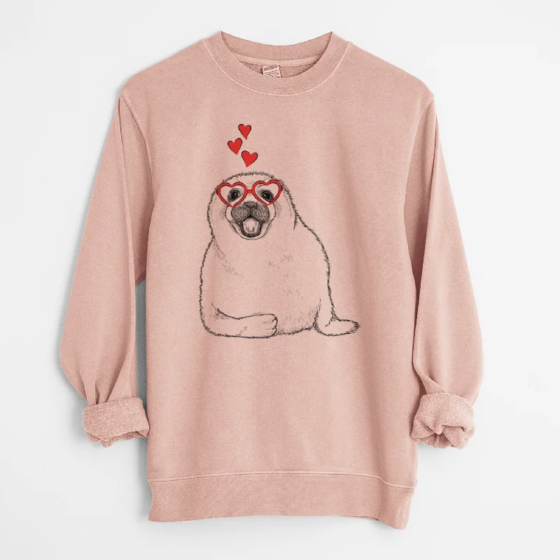 Weekend Deal cozy gym sweatshirtValentine Bub the Harp Seal - Unisex Pigment Dyed Crew Sweatshirt Weekend Deal cozy gym sweatshirtValentine Bub the Harp Seal - Unisex Pigment Dyed Crew Sweatshirt