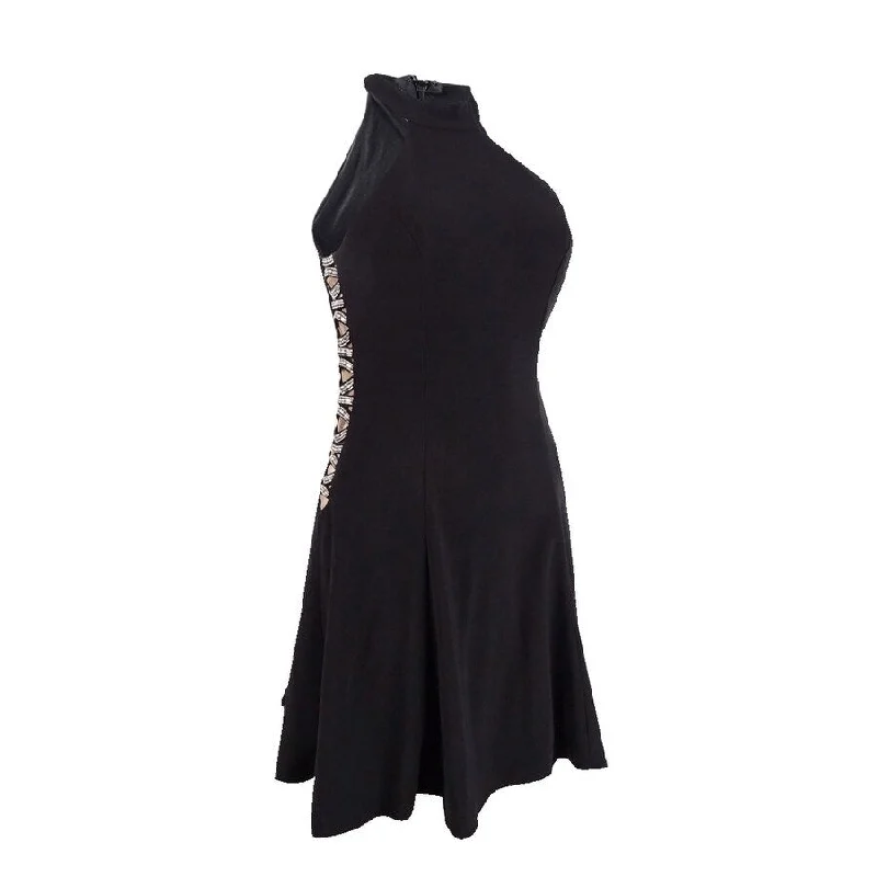 Bargain Prices wrap dressXscape Women's Illusion-Waist Halter Dress (2, Black)