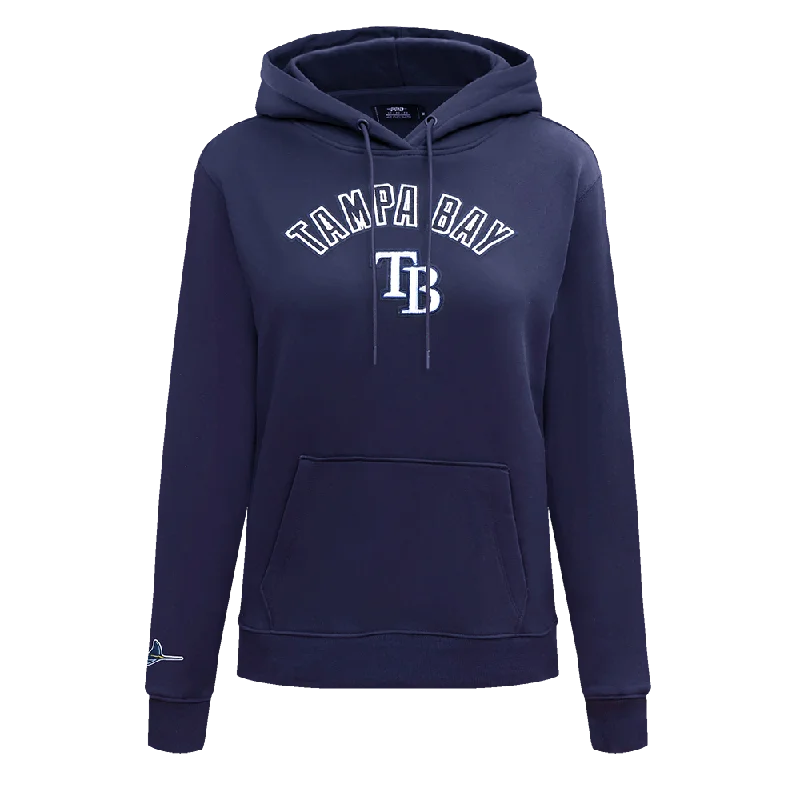 Weekend Flash Sale MLB TAMPA BAY RAYS CLASSIC WOMEN'S FLC PO HOODIE (MIDNIGHT NAVY)
