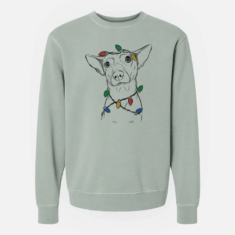 Online Only smooth fit athletic sweatshirtChristmas Lights Yogi the Mixed Breed - Unisex Pigment Dyed Crew Sweatshirt Online Only smooth fit athletic sweatshirtChristmas Lights Yogi the Mixed Breed - Unisex Pigment Dyed Crew Sweatshirt