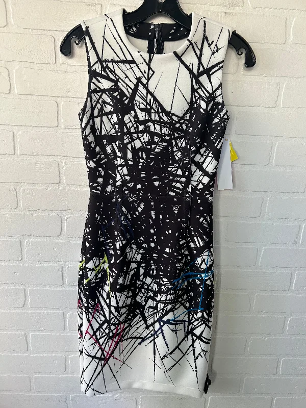 Deep Discounts v-neck dressDress Party Midi By Cma In Black & White, Size: Xs
