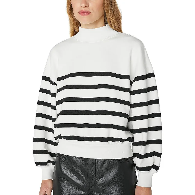 Seasonal Clearance FRAME Womens Striped Bishop Sleeve Sweatshirt