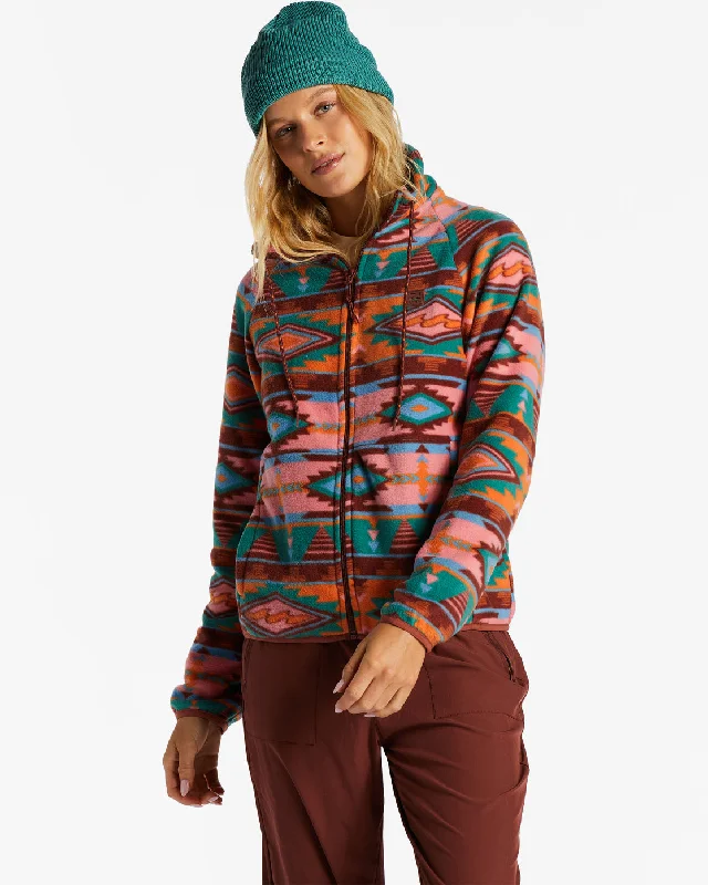 Don't Wait Boundary Zip-Up Mock Neck Fleece - Rosewood