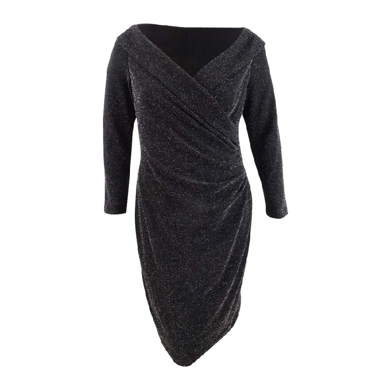 New Arrival minimalistic dressLauren Ralph Lauren Women's Metallic Surplice Dress