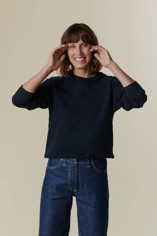 Buy Now Women's Raglan Sweatshirt - Navy