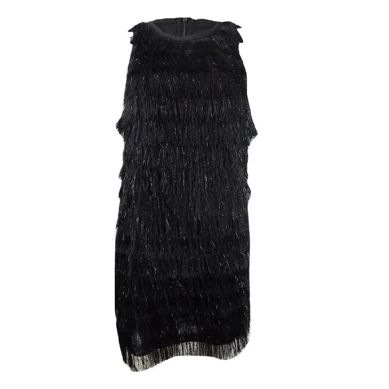Super Sale party-ready dressAvec Les Filles Women's Fringe-Trim Shift Dress