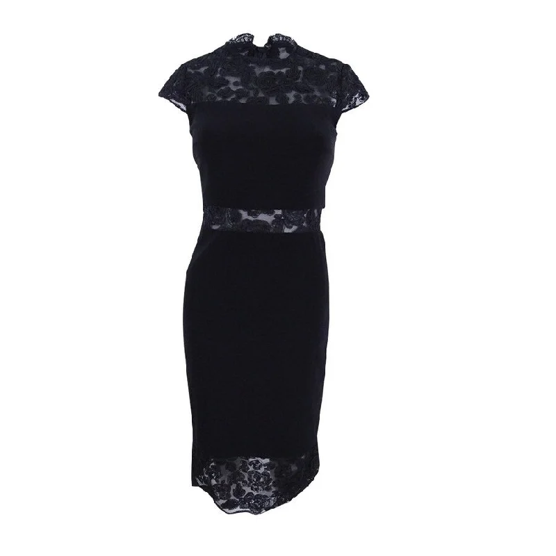 Closeout v-neck dressBetsy & Adam Women's Sleeveless Embroidered Dress (2, Black)