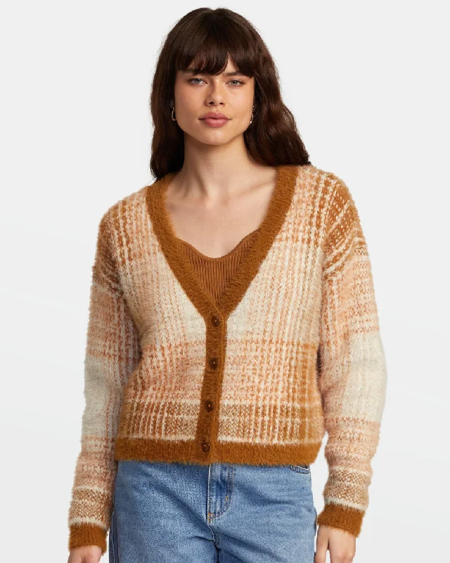 Crazy Deals Happy Hour Cardigan - Workwear Brown