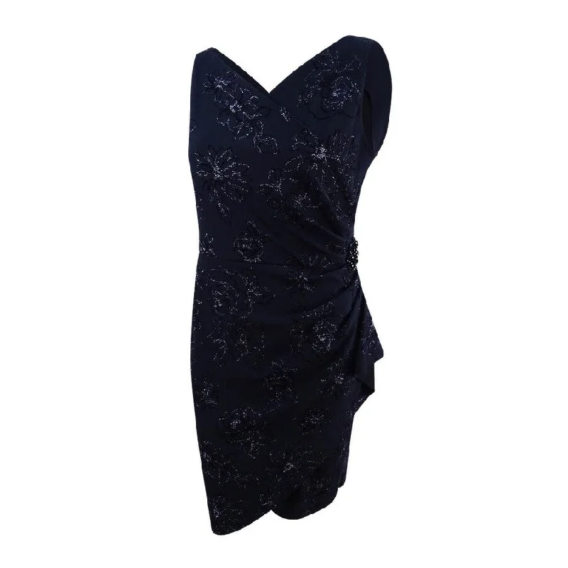 Unmissable Offer backless dressAlex Evenings Women's Metallic-Floral Wrap Dress (6, Black/Silver) Unmissable Offer backless dressAlex Evenings Women's Metallic-Floral Wrap Dress (6, Black/Silver)
