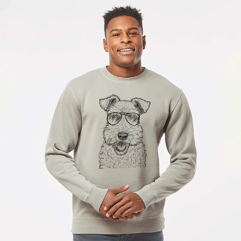 Online Exclusive fashionable gym hoodieAviator Ted the Wire Fox Terrier - Unisex Pigment Dyed Crew Sweatshirt Online Exclusive fashionable gym hoodieAviator Ted the Wire Fox Terrier - Unisex Pigment Dyed Crew Sweatshirt