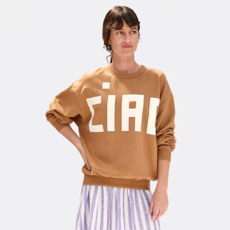 Big Savings "Ciao" Oversized Sweatshirt (Nutmeg)