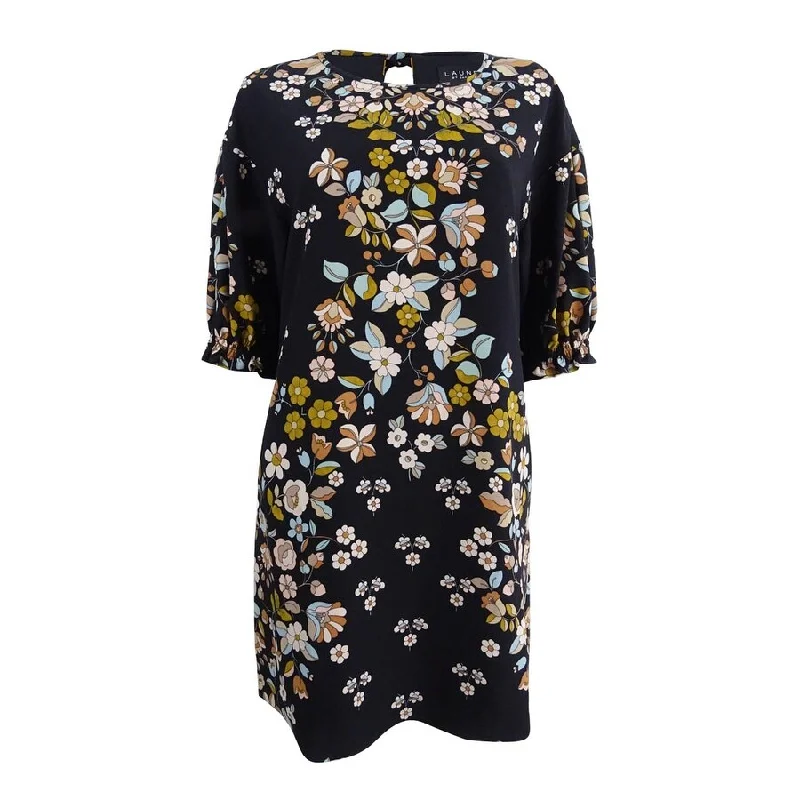 Special Discount casual day dressLaundry by Shelli Segal Women's Floral-Print Smocked-Sleeve Dress Special Discount casual day dressLaundry by Shelli Segal Women's Floral-Print Smocked-Sleeve Dress