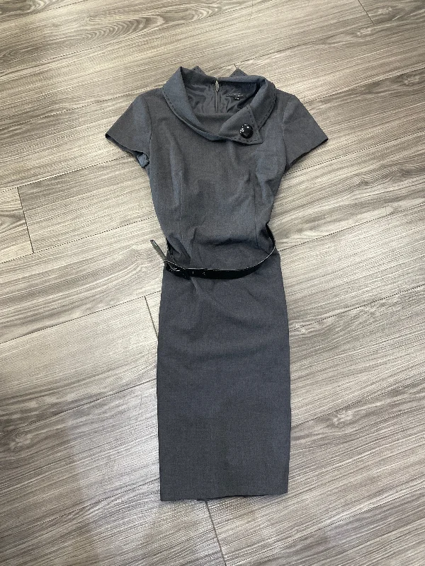 Instant Discount long sleeve dressDress Casual Midi By Tahari By Arthur Levine In Grey, Size: 4