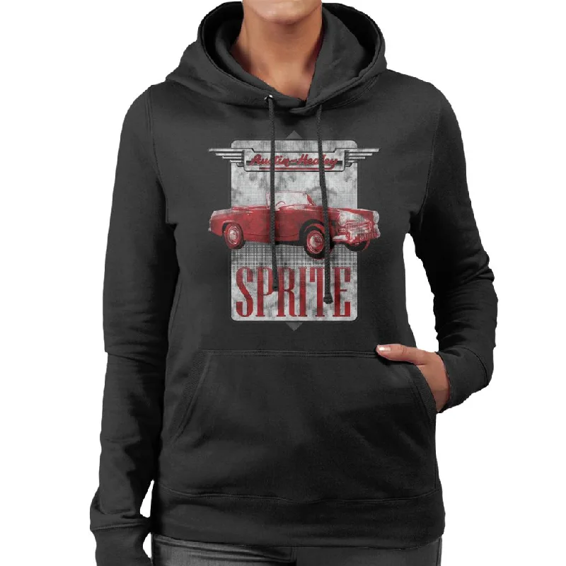 Inventory Reduction casual fit hoodieAustin Healey Sprite British Motor Heritage Women's Hooded Sweatshirt Inventory Reduction casual fit hoodieAustin Healey Sprite British Motor Heritage Women's Hooded Sweatshirt