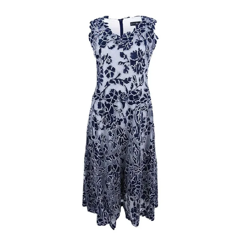 Savings Event fitted dressBetsy & Adam Women's Embroidered A-line Dress