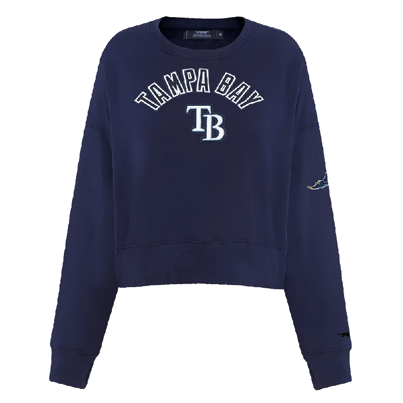 Buy More, Save More MLB TAMPA BAY RAYS CLASSIC WOMEN'S FLC CREWNECK (MIDNIGHT NAVY)