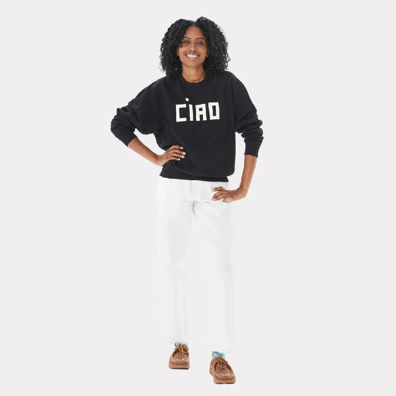 Daily Deals "Ciao" Oversized Sweatshirt (Black)