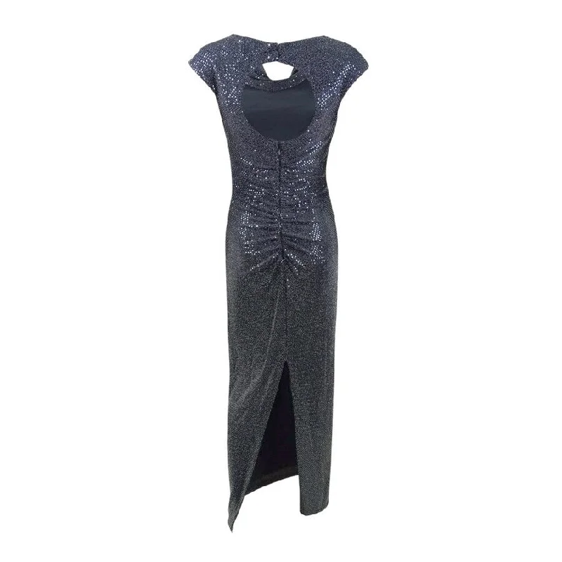 Inventory Reduction elegant maxi dressXscape Women's Cowlneck Open-Back Sequinned Gown (4 Grey) Inventory Reduction elegant maxi dressXscape Women's Cowlneck Open-Back Sequinned Gown (4 Grey)