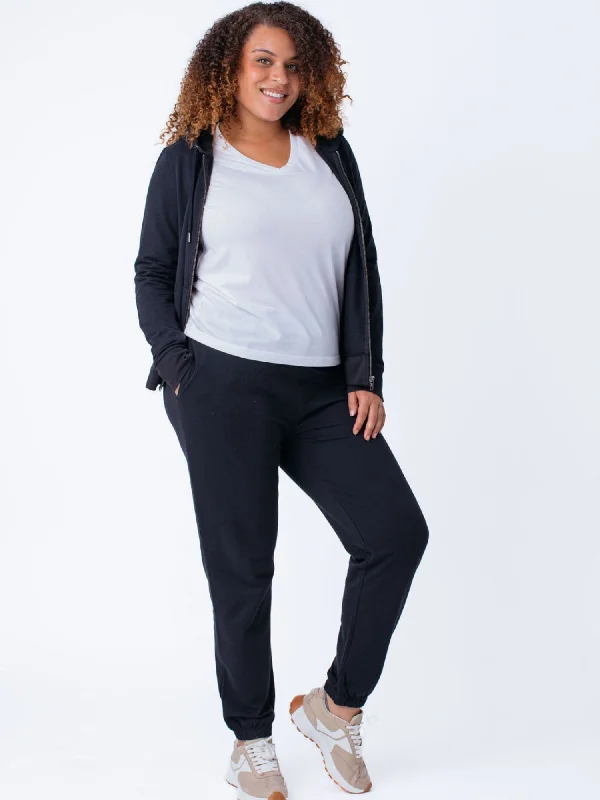 Great Deals Women's Black Terry Jogger FINAL SALE