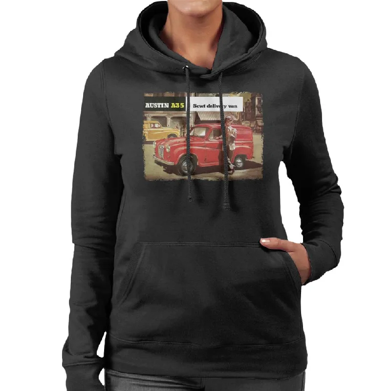 Act Now high-fashion hoodieAustin A35 5cwt Delivery Van British Motor Heritage Women's Hooded Sweatshirt Act Now high-fashion hoodieAustin A35 5cwt Delivery Van British Motor Heritage Women's Hooded Sweatshirt