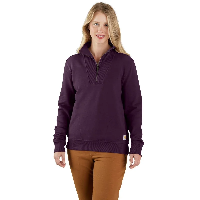 Online Only 'Carhartt' Women's Relaxed Fit 1/2 Zip - Eggplant