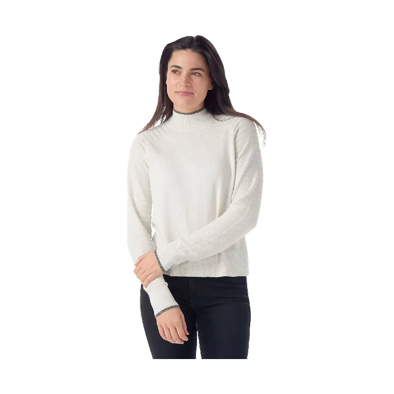 Huge Discounts Smartwool Women's Edgewood Mock Neck Sweater - Natural Donegal - ONLINE STORE CREDIT/EXCHANGE ONLY Huge Discounts Smartwool Women's Edgewood Mock Neck Sweater - Natural Donegal - ONLINE STORE CREDIT/EXCHANGE ONLY