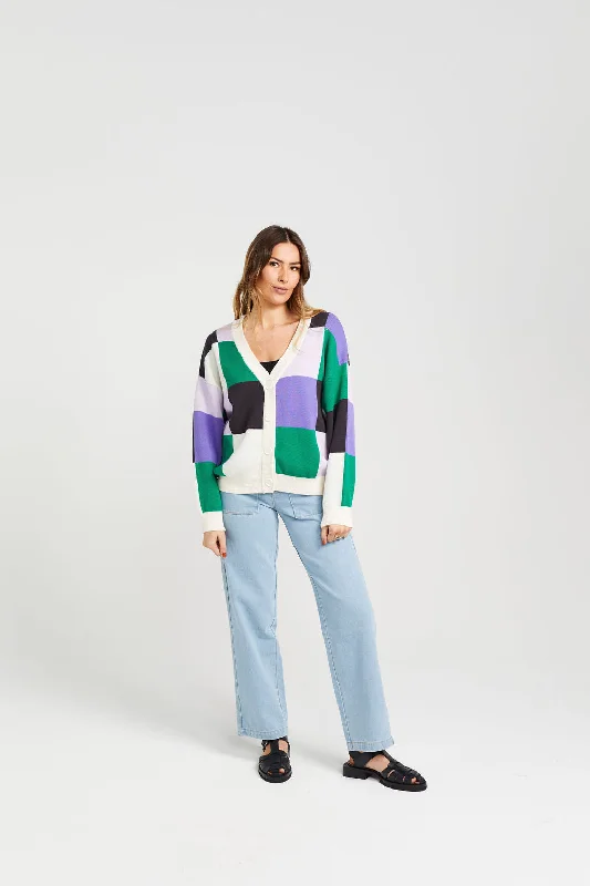 Reduced Prices Checker Cardigan - Mix Up