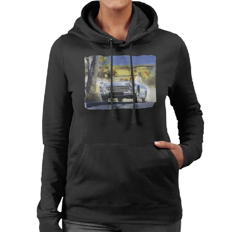 Lowest Price bold hoodie with logoAustin Healey Countryside Background British Motor Heritage Women's Hooded Sweatshirt Lowest Price bold hoodie with logoAustin Healey Countryside Background British Motor Heritage Women's Hooded Sweatshirt