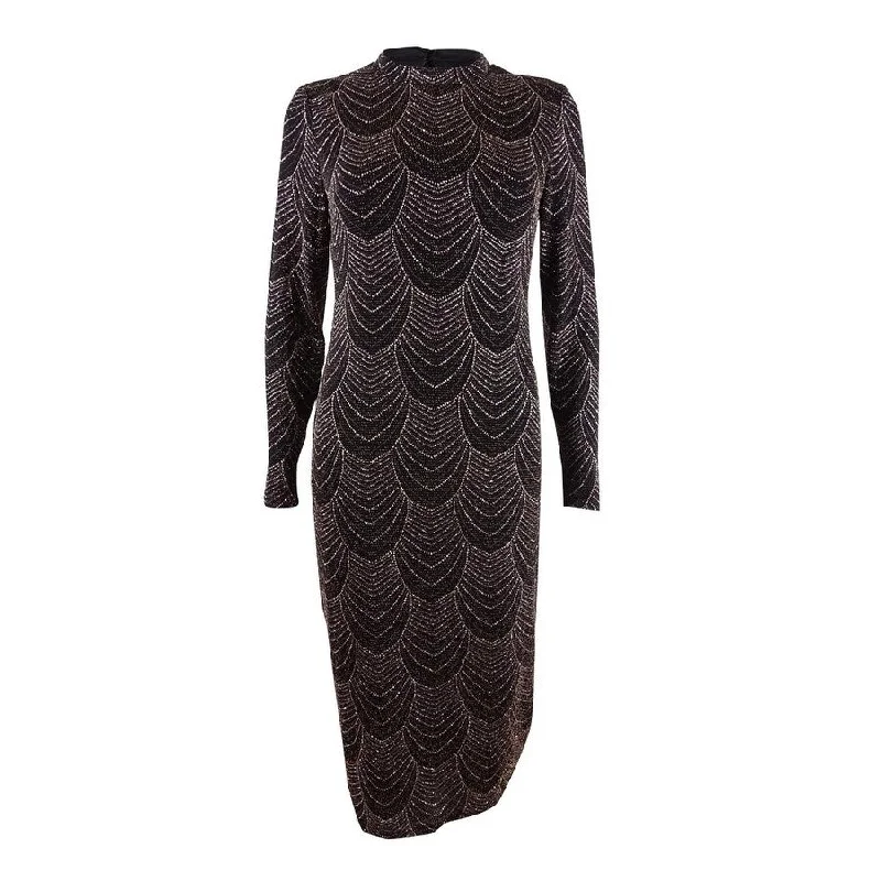 Today's Special cocktail party dressNine West Women's Embellished Mock-Neck Midi Dress (2, Black/Bronze Multi) Today's Special cocktail party dressNine West Women's Embellished Mock-Neck Midi Dress (2, Black/Bronze Multi)