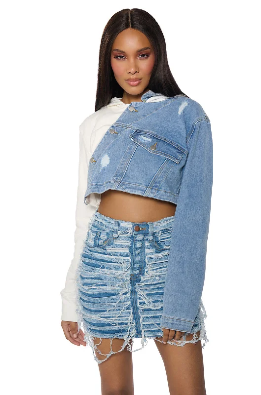 Limited Time Discount SPLIT DECISION DENIM SWEATSHIRT