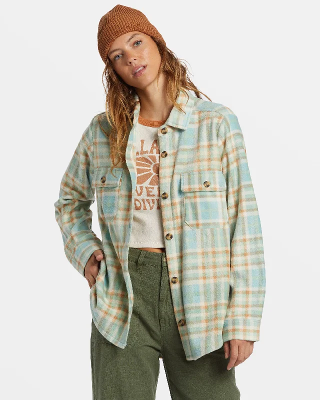 Final Sale Forge Fleece Flannel Jacket - Blue Haze