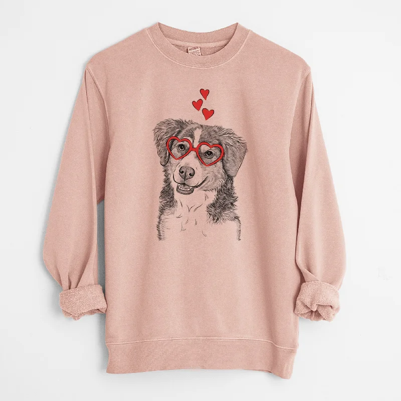 Doorbuster Deal retro sports hoodieValentine Molly the Miniature Bernedoodle - Unisex Pigment Dyed Crew Sweatshirt Doorbuster Deal retro sports hoodieValentine Molly the Miniature Bernedoodle - Unisex Pigment Dyed Crew Sweatshirt