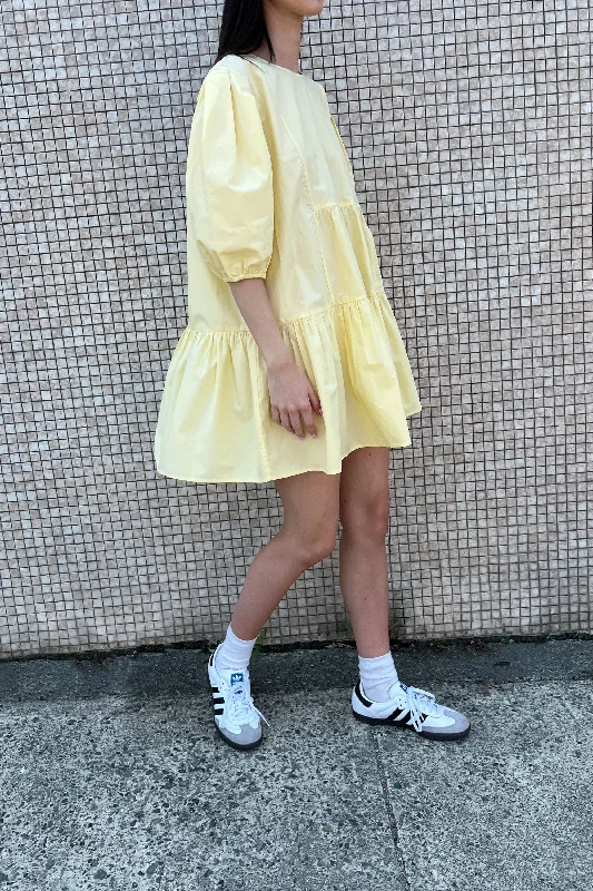 Massive Deals pleated dressCOTTON POPLIN TIERED MINI DRESS