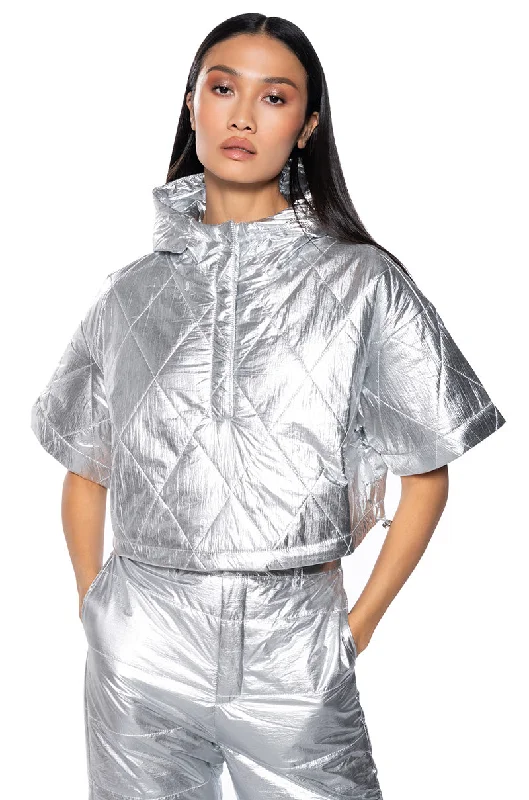 Closeout ICE ME OUT SHORT SLEEVE PUFFER SWEATSHIRT