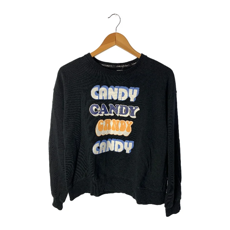 Hurry In CANDY STRIPPER/Sweatshirt/2/Black/Cotton/Graphic/