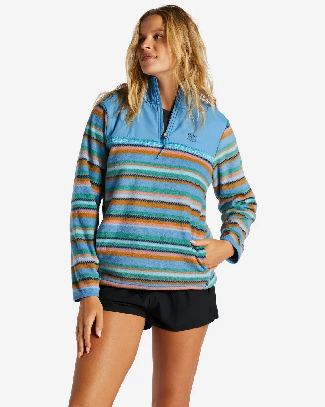 Shop and Save Boundary Lite Mock Neck Sweatshirt - Stormy Blue