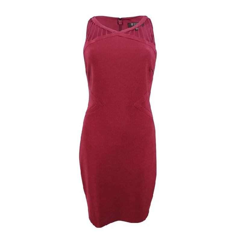 Final Markdown casual day dressGuess Women's Caged Bodycon Dress (14, Wine)