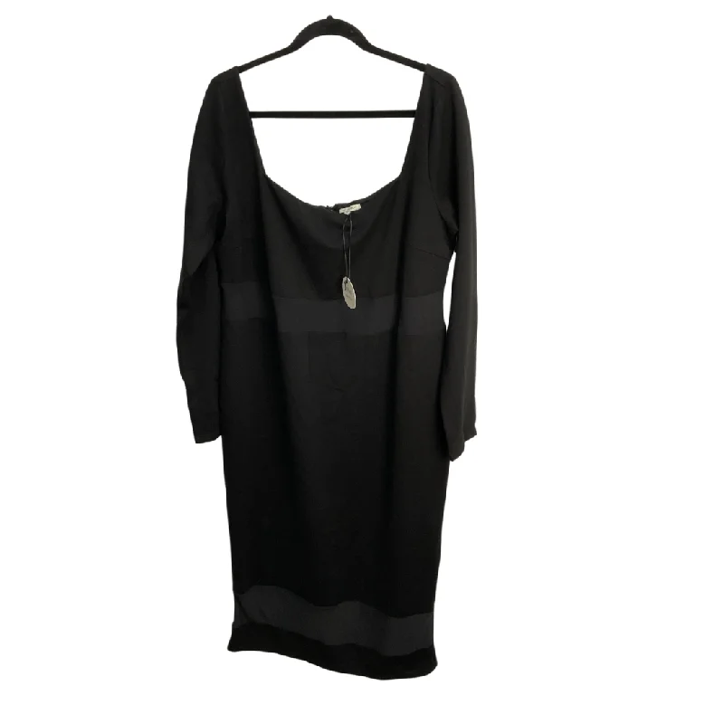 Seasonal Sale silk dressDress Casual Maxi By Clothes Mentor In Black, Size: 2x