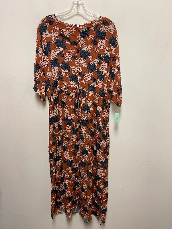 Holiday Sale ruched dressDress Casual Maxi By Clothes Mentor In Brown & Cream, Size: S Holiday Sale ruched dressDress Casual Maxi By Clothes Mentor In Brown & Cream, Size: S