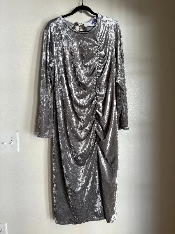Price Reduction vintage-inspired dressDress Party Midi By Cmc In Silver, Size: 1x