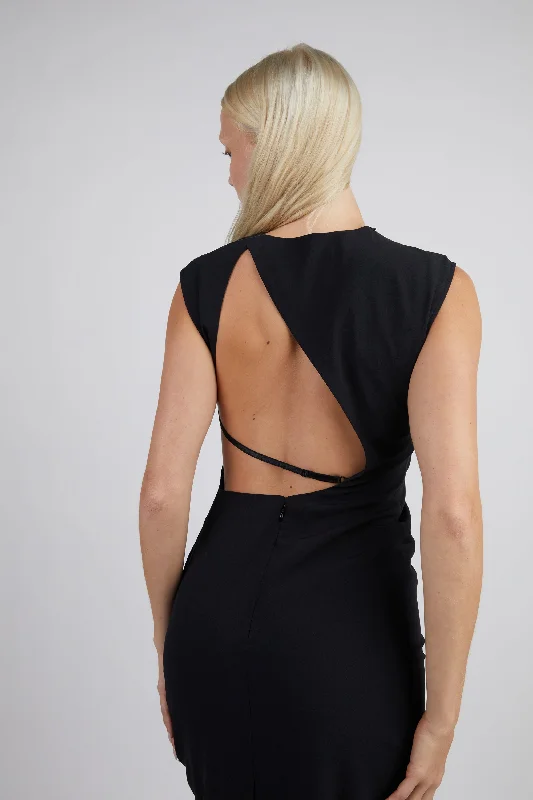 Early Access structured dressMAXI DRESS WITH OPEN BACK