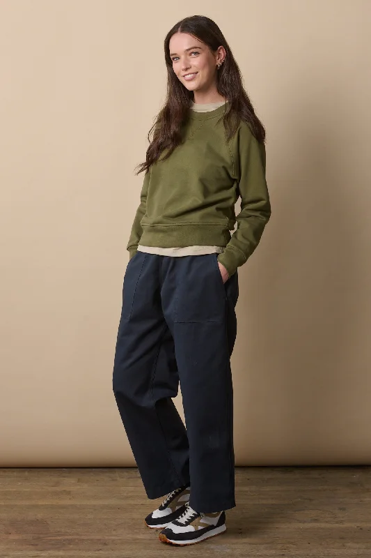 Major Savings Women's Raglan Sweatshirt - Olive
