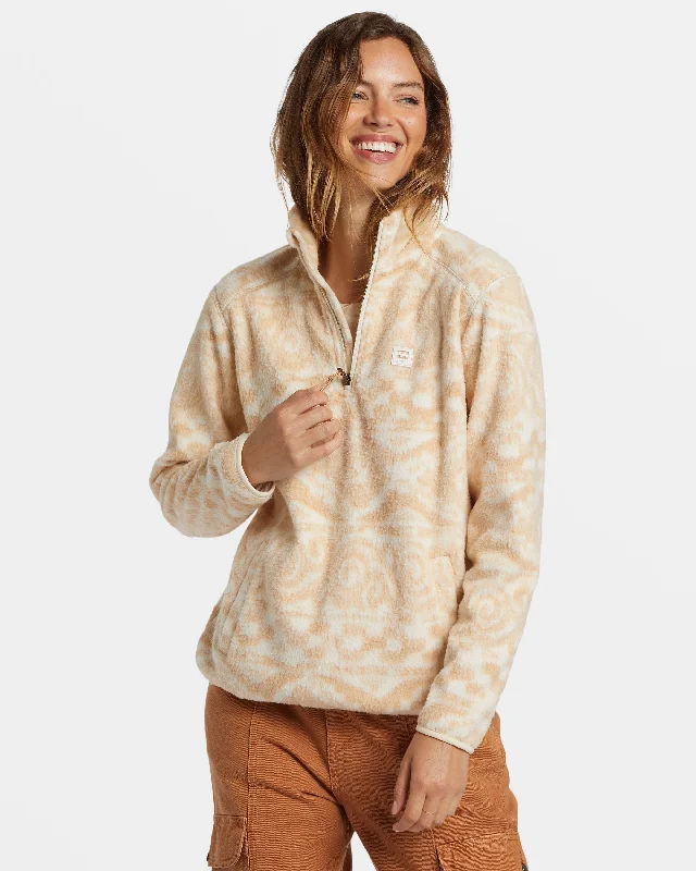 Discount Days A/Div Boundary Mock 3 Half-Zip Pullover Sweatshirt - Wet Sand