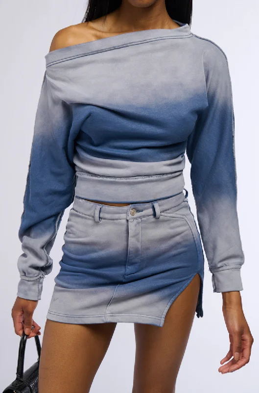Extra Discounts LEONA OMBRE OFF THE SHOULDER SWEATSHIRT