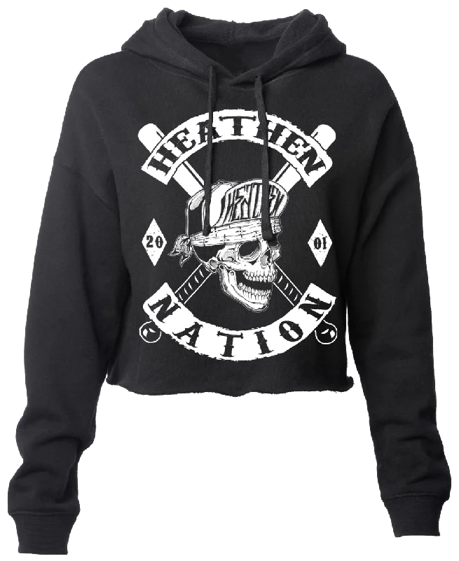Price Break Women's Heathen Nation Crop Hoodie