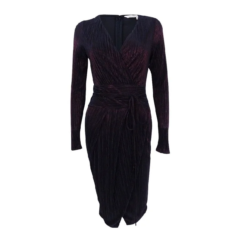New Markdowns casual evening dressRachel Rachel Roy Women's Metallic Faux-Wrap Dress New Markdowns casual evening dressRachel Rachel Roy Women's Metallic Faux-Wrap Dress