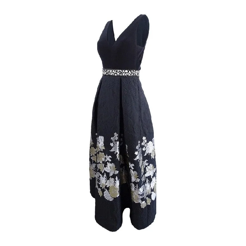 Special Discount spaghetti strap dressBetsy & Adam Women's Floral-Print Fit & Flare Gown Special Discount spaghetti strap dressBetsy & Adam Women's Floral-Print Fit & Flare Gown